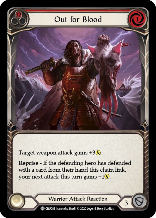Out for Blood (Red) [CRU088] [Crucible of War] Unlimited Edition Rainbow Foil