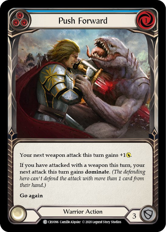 Push Forward (Blue) [CRU096] [Crucible of War] Unlimited Edition Normal
