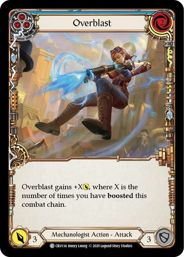 Overblast (Blue) [CRU114] [Crucible of War] Unlimited Edition Rainbow Foil