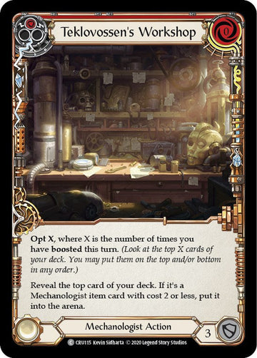 Teklovossen's Workshop (Red) [CRU115] [Crucible of War] Unlimited Edition Normal