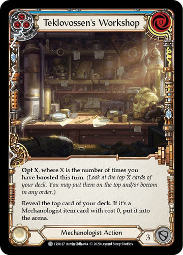 Teklovossen's Workshop (Blue) [CRU117] [Crucible of War] Unlimited Edition Normal