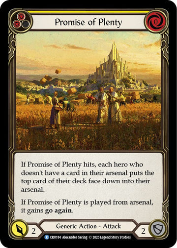 Promise of Plenty (Yellow) [CRU184] [Crucible of War] Unlimited Edition Normal