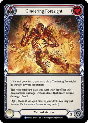 Cindering Foresight (Red) [CRU165] [Crucible of War] 1st Edition Rainbow Foil