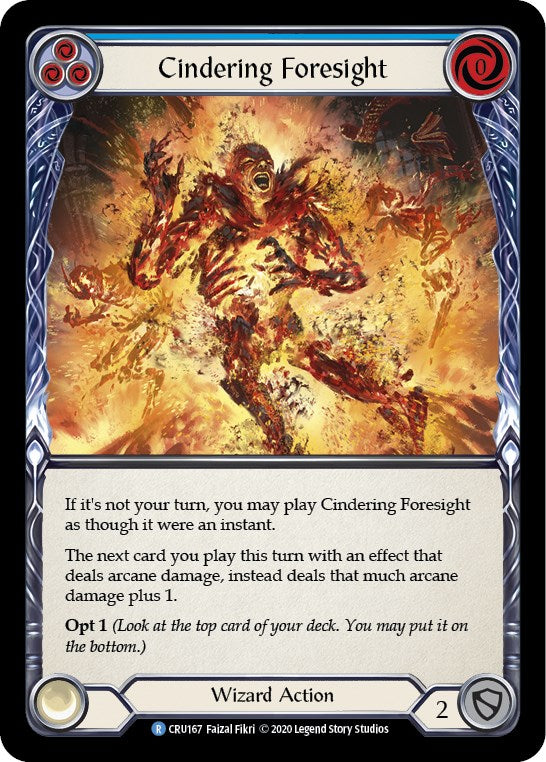 Cindering Foresight (Blue) [CRU167] [Crucible of War] Unlimited Edition Normal