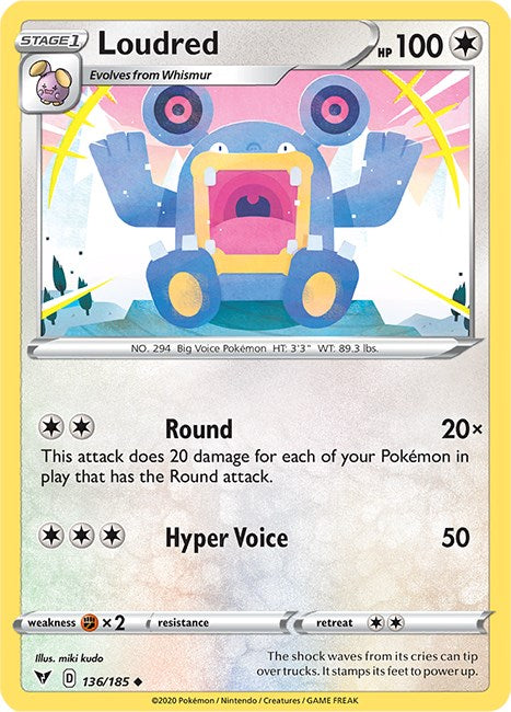Loudred [136/185] [Vivid Voltage] Reverse Holofoil