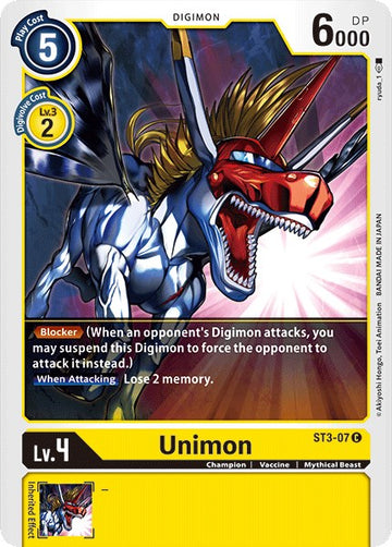 Unimon [ST3-07] [Starter Deck 03: Heaven's Yellow]