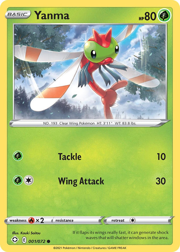 Yanma [001/072] [Shining Fates] Reverse Holofoil