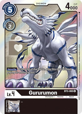 Gururumon (Box Topper) [BT3-065] [Release Special Booster 1.5] Foil