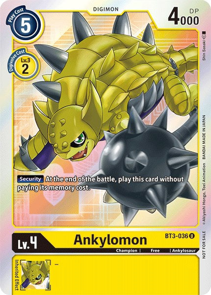 Ankylomon (Box Topper) [BT3-036] [Release Special Booster 1.5] Foil