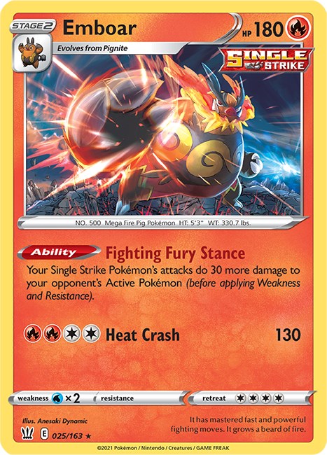 Emboar [025/163] [Battle Styles] Holofoil