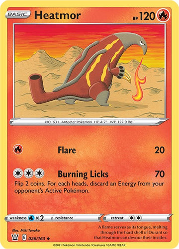 Heatmor [026/163] [Battle Styles] Reverse Holofoil