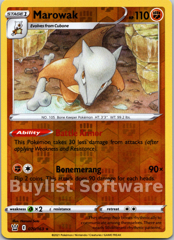 Marowak [070/163] [Battle Styles] Reverse Holofoil