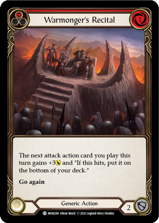 Warmonger's Recital (Red) [MON299] [Monarch] 1st Edition Normal