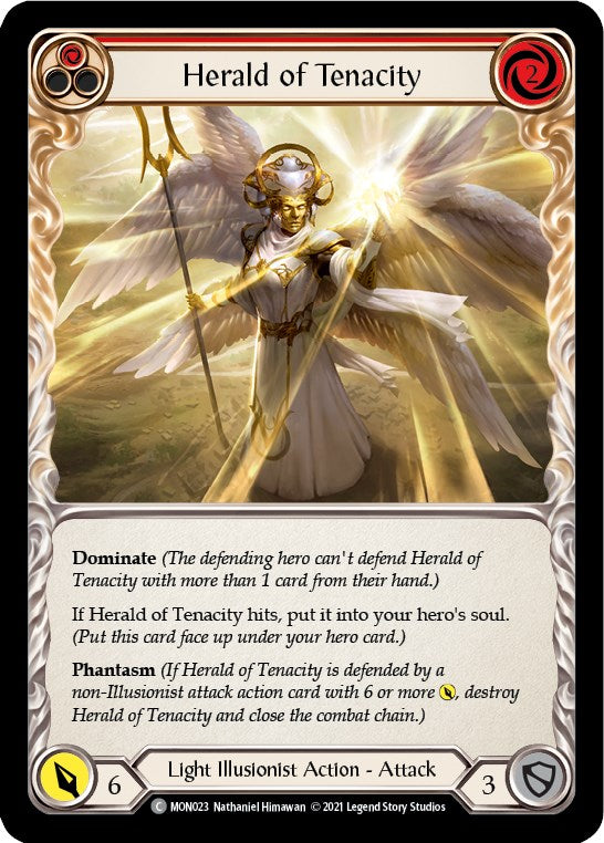 Herald of Tenacity (Red) [MON023] [Monarch] 1st Edition Normal