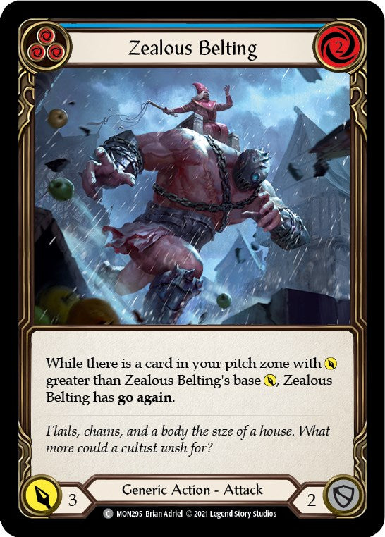 Zealous Belting (Blue) [MON295] [Monarch] 1st Edition Normal