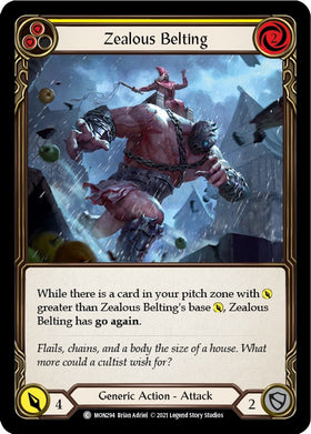 Zealous Belting (Yellow) [MON294] [Monarch] 1st Edition Normal