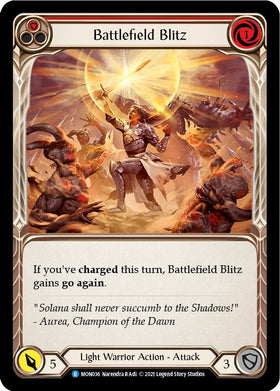Battlefield Blitz (Red) [MON036] [Monarch] Unlimited Edition Rainbow Foil