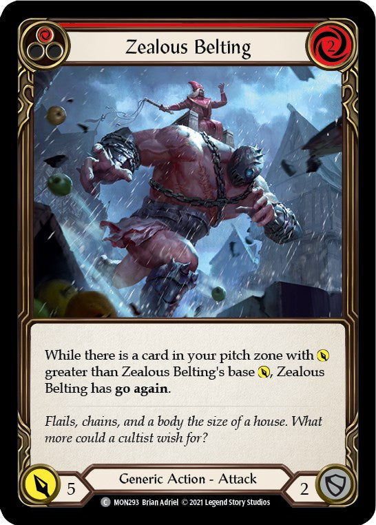 Zealous Belting (Red) [MON293] [Monarch] 1st Edition Normal