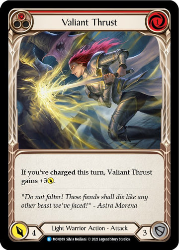 Valiant Thrust (Red) [MON039] [Monarch] Unlimited Edition Normal