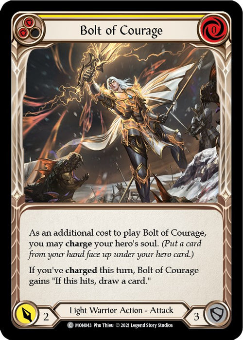 Bolt of Courage (Yellow) [MON043] [Monarch] Unlimited Edition Normal