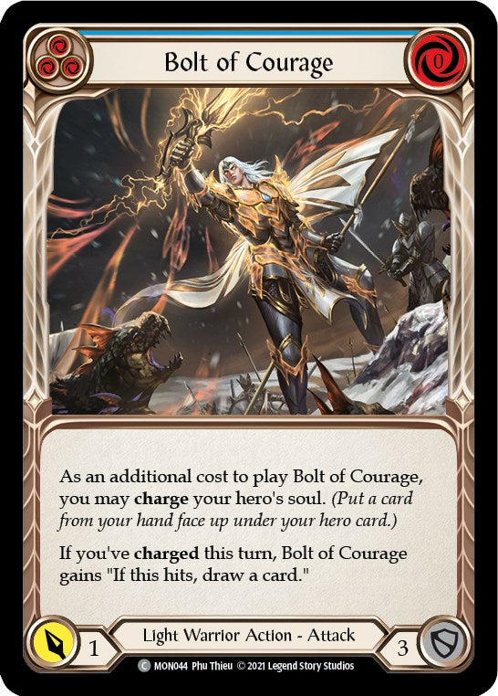 Bolt of Courage (Blue) [MON044] [Monarch] Unlimited Edition Normal