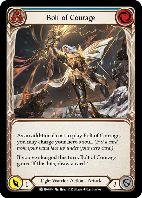Bolt of Courage (Blue) [MON044] [Monarch] Unlimited Edition Normal