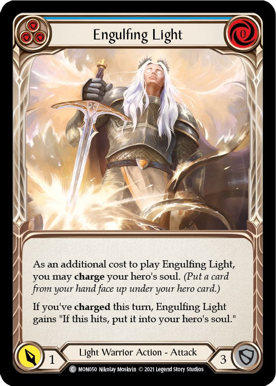 Engulfing Light (Blue) [MON050] [Monarch] 1st Edition Rainbow Foil