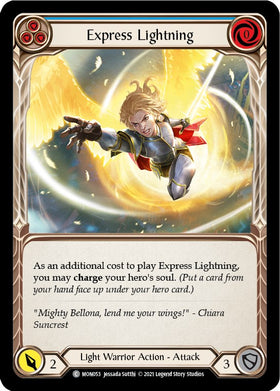 Express Lightning (Blue) [MON053] [Monarch] Unlimited Edition Rainbow Foil