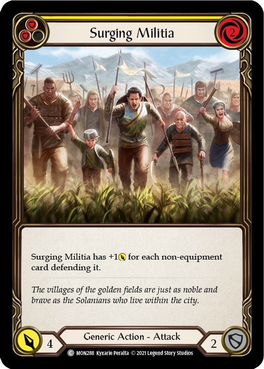 Surging Militia (Yellow) [MON288] [Monarch] 1st Edition Normal