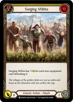 Surging Militia (Yellow) [MON288] [Monarch] 1st Edition Normal