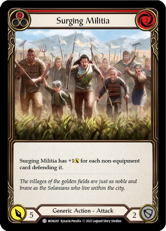 Surging Militia (Red) [MON287] [Monarch] Unlimited Edition Normal