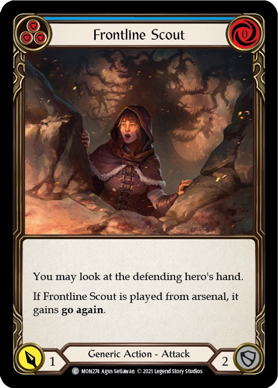 Frontline Scout (Blue) [MON274] [Monarch] Unlimited Edition Rainbow Foil