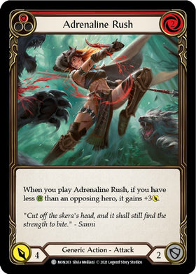 Adrenaline Rush (Red) [MON263] [Monarch] Unlimited Edition Rainbow Foil