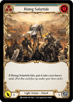Rising Solartide (Blue) [MON080] [Monarch] Unlimited Edition Rainbow Foil