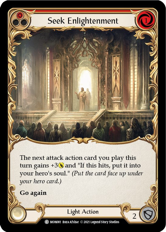 Seek Enlightenment (Red) [MON081] [Monarch] 1st Edition Rainbow Foil