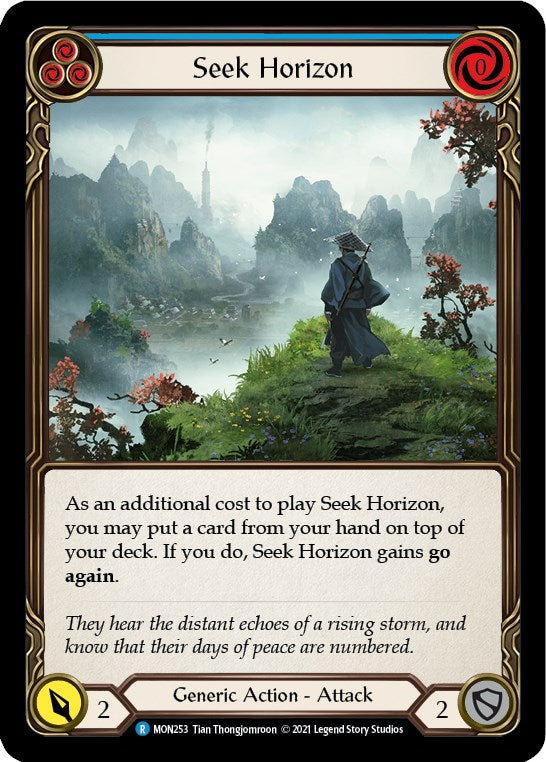 Seek Horizon (Blue) [MON253] [Monarch] Unlimited Edition Rainbow Foil