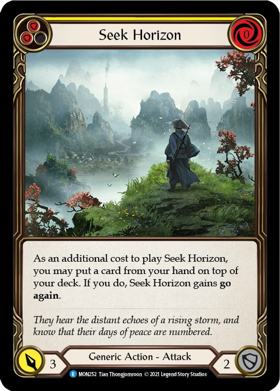 Seek Horizon (Yellow) [MON252] [Monarch] 1st Edition Rainbow Foil