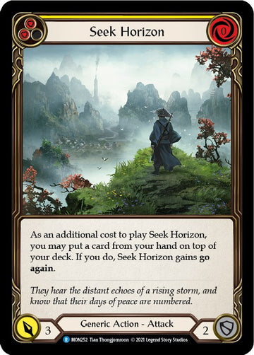 Seek Horizon (Yellow) [MON252] [Monarch] 1st Edition Rainbow Foil