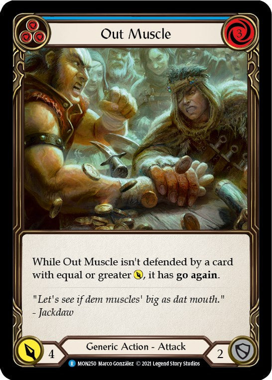 Out Muscle (Blue) [MON250] [Monarch] Unlimited Edition Rainbow Foil