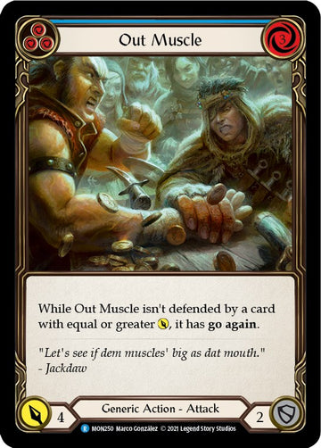Out Muscle (Blue) [MON250] [Monarch] Unlimited Edition Rainbow Foil