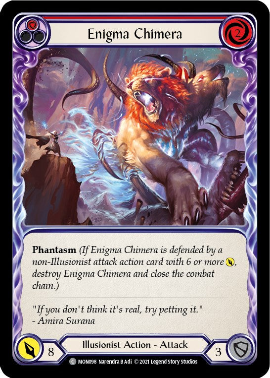 Enigma Chimera (Red) [MON098] [Monarch] Unlimited Edition Rainbow Foil