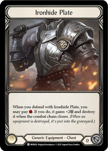 Ironhide Plate [MON242] [Monarch] 1st Edition Normal