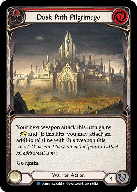 Dusk Path Pilgrimage (Red) [MON110] [Monarch] Unlimited Edition Rainbow Foil