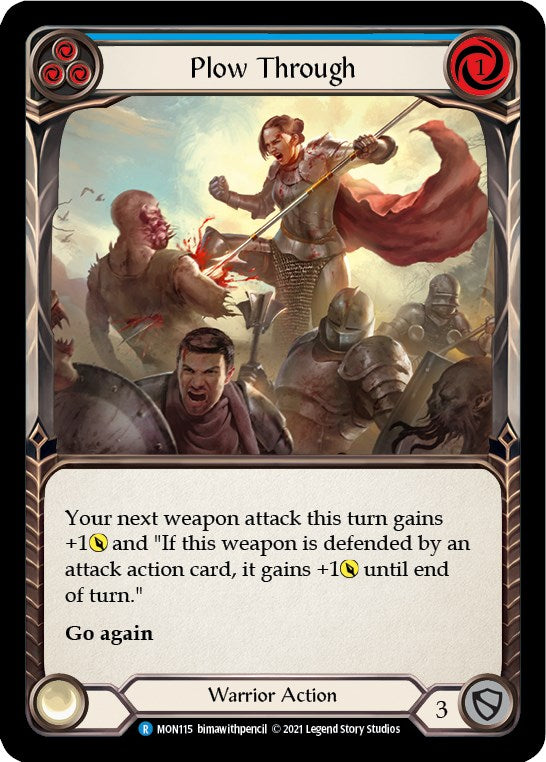 Plow Through (Blue) [MON115] [Monarch] Unlimited Edition Normal