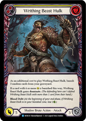 Writhing Beast Hulk (Yellow) [MON130] [Monarch] 1st Edition Rainbow Foil