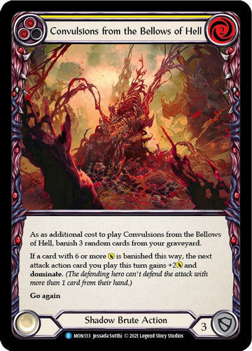 Convulsions from the Bellows of Hell (Yellow) [MON133] [Monarch] 1st Edition Rainbow Foil