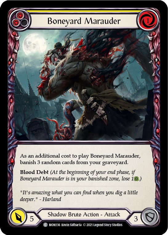Boneyard Marauder (Yellow) [MON136] [Monarch] 1st Edition Normal