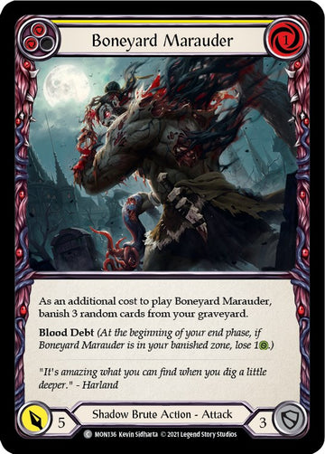 Boneyard Marauder (Yellow) [MON136] [Monarch] Unlimited Edition Normal