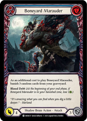 Boneyard Marauder (Blue) [MON137] [Monarch] Unlimited Edition Rainbow Foil