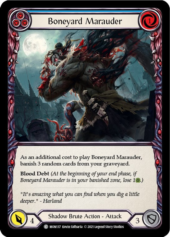 Boneyard Marauder (Blue) [MON137] [Monarch] Unlimited Edition Normal
